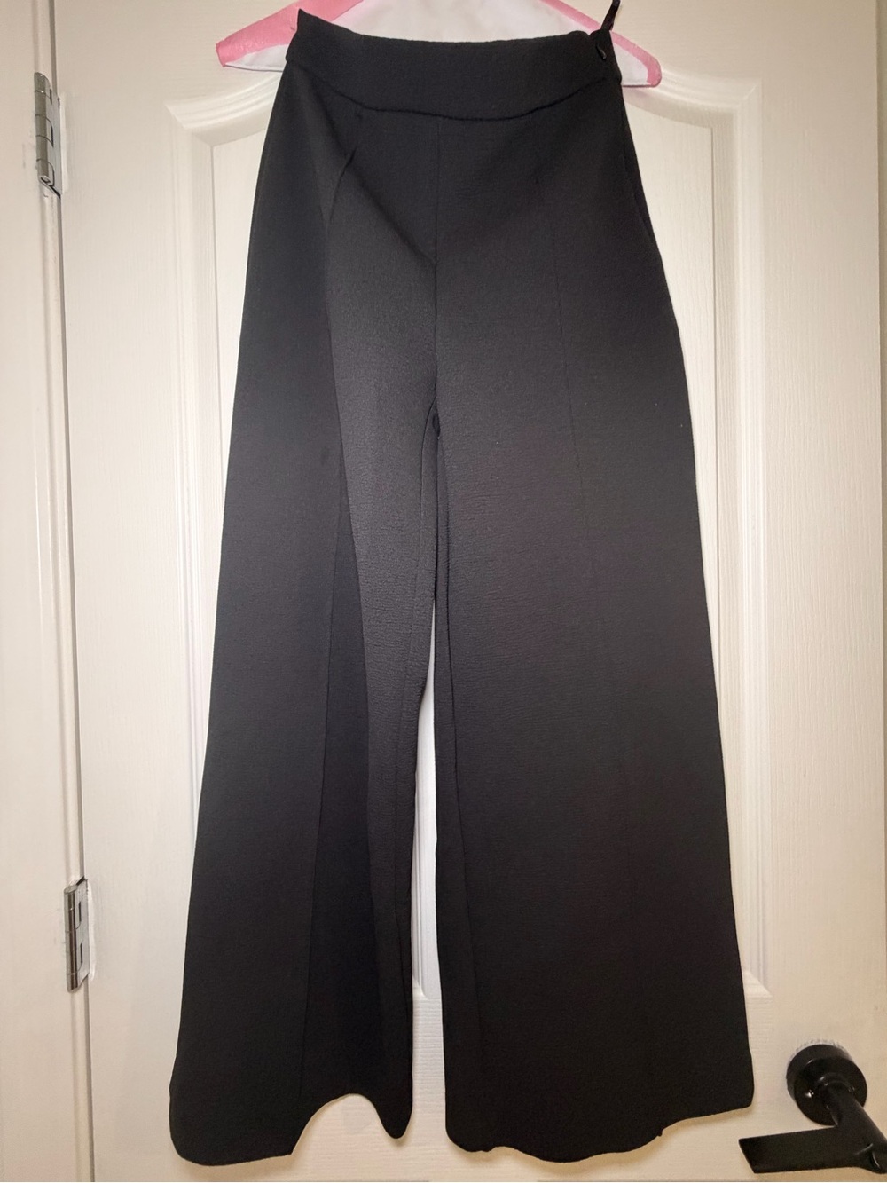 H&M Black High Waist Wide Leg Palazzo Pants Size 6